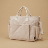 Tote Bag with Corduroy Pockets