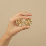 Hoop Earrings Swirl Design