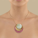 Necklace Set with Layered Discs