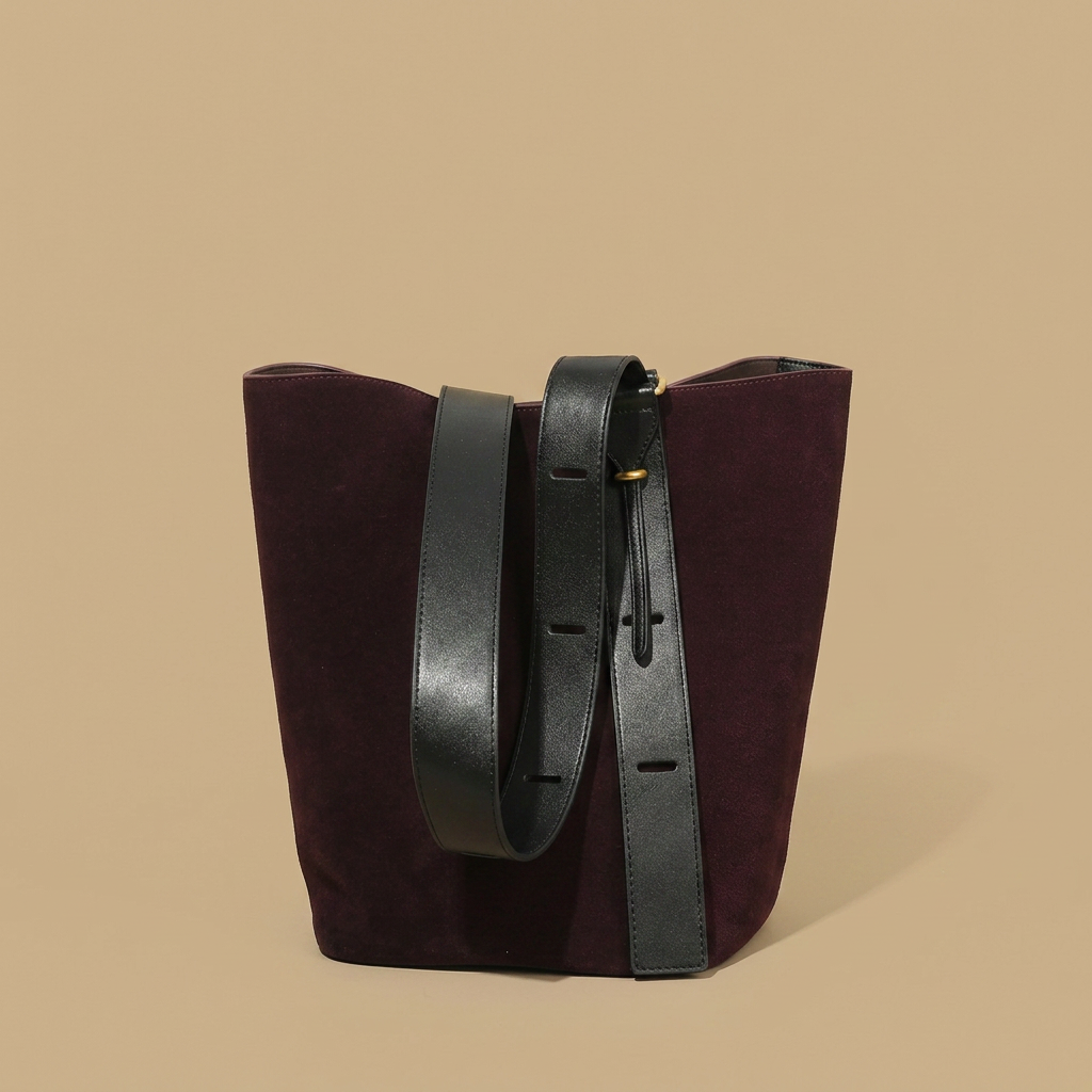 Shoulder Bag with Matte Leather