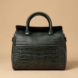 Shoulder Bag Croc Embossed Leather