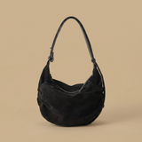 Hobo Bag with Suede Texture