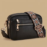Crossbody Bag with Embroidered Strap
