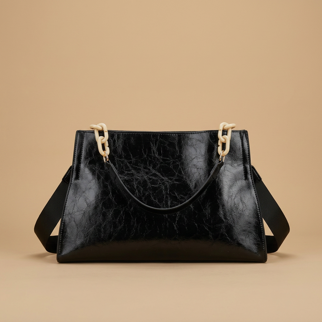 Shoulder Bag with Chain Straps