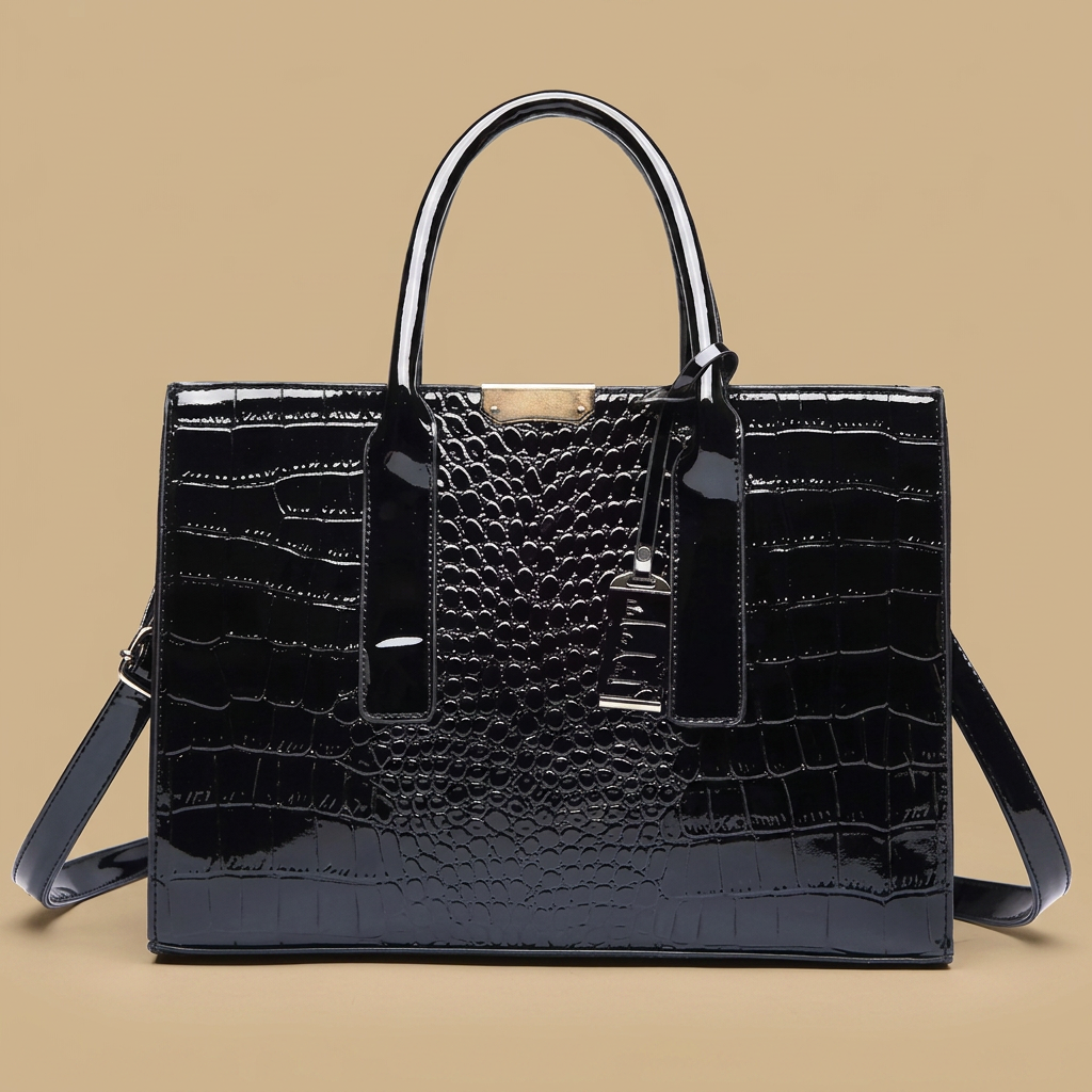 Tote Bag Croc Embossed Finish