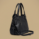 Tote Bag Women Studded Leather Tassel Handbag