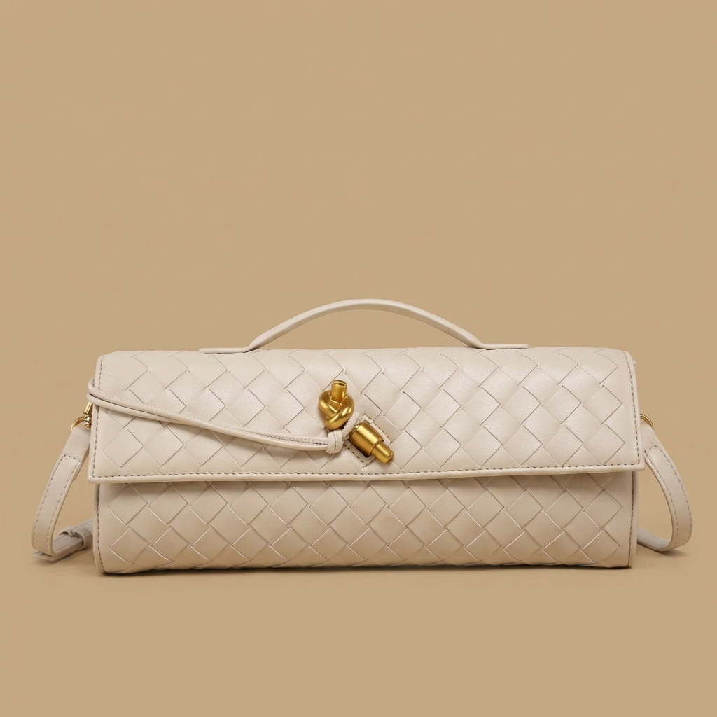 Crossbody Bag Woven Leather Clutch Handbag