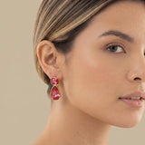 Earrings with Geometric Drops