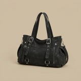 Shoulder Bag with Buckle Straps