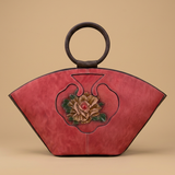Shoulder Bag with Floral Applique
