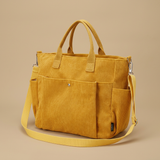 Tote Bag with Corduroy Pockets