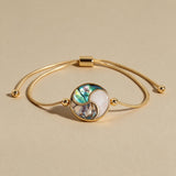 Bracelet with Shell Inlay Disc