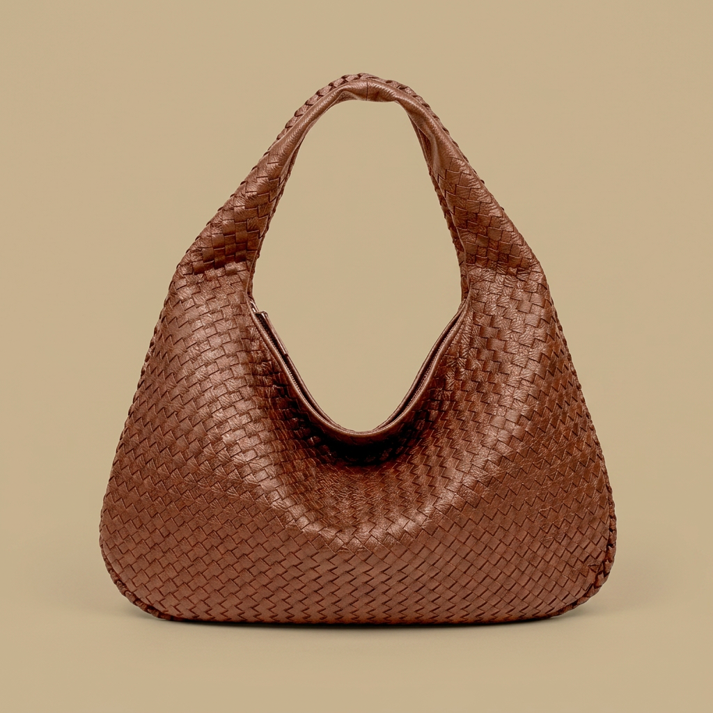 Hobo Bag Women Woven Leather Oversized Handbag