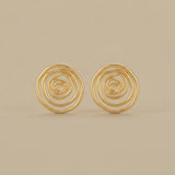 Hoop Earrings Swirl Design