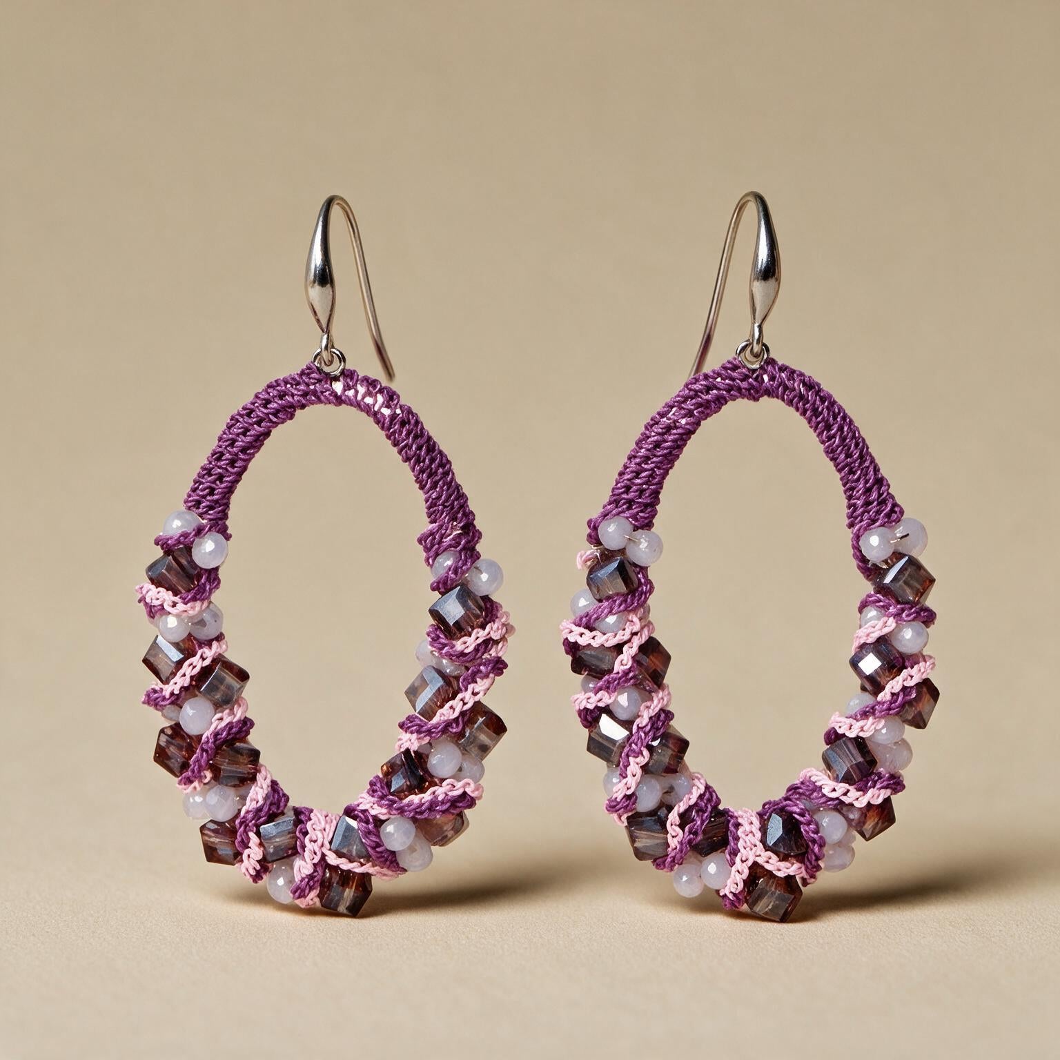 Earrings with Crystal Tassel