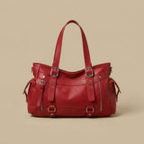 Shoulder Bag with Buckle Straps