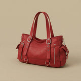 Shoulder Bag with Buckle Straps