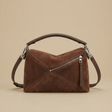 Tote Bag with Suede Finish