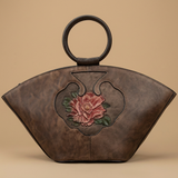 Shoulder Bag with Floral Applique