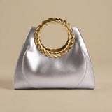 Hobo Bag with Gold Ring Handle