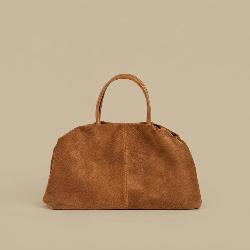 Tote Bag with Brushed Leather