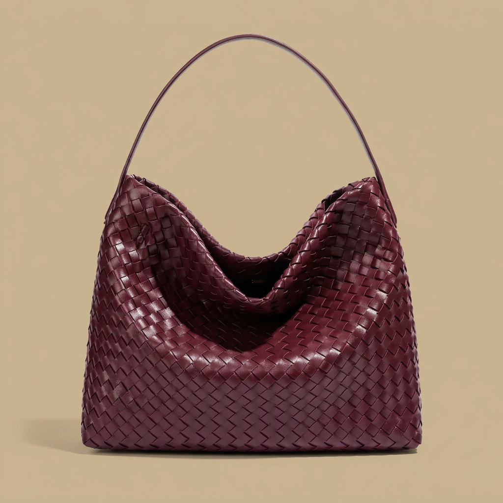 Hobo Bag Woven Suede Texture