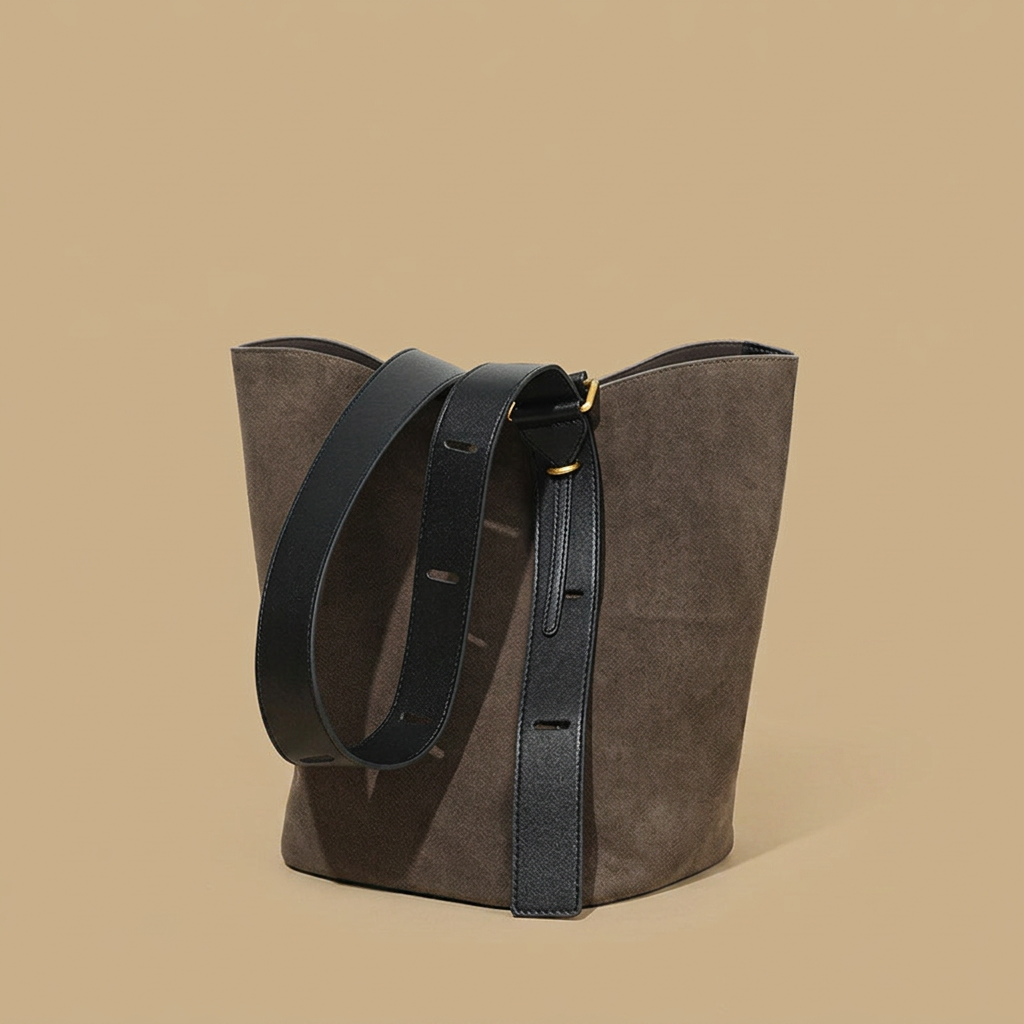 Shoulder Bag with Matte Leather