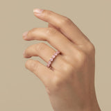 Ring with Geometric Zirconium Design