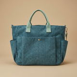 Tote Bag with Corduroy Pockets