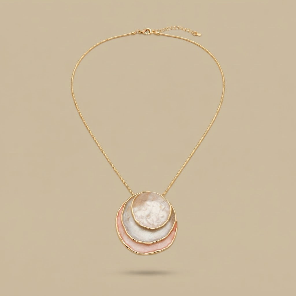 Necklace Set with Layered Discs