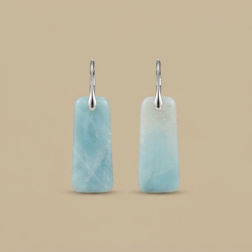 Earrings with Rectangular Drops