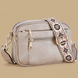 Crossbody Bag with Embroidered Strap