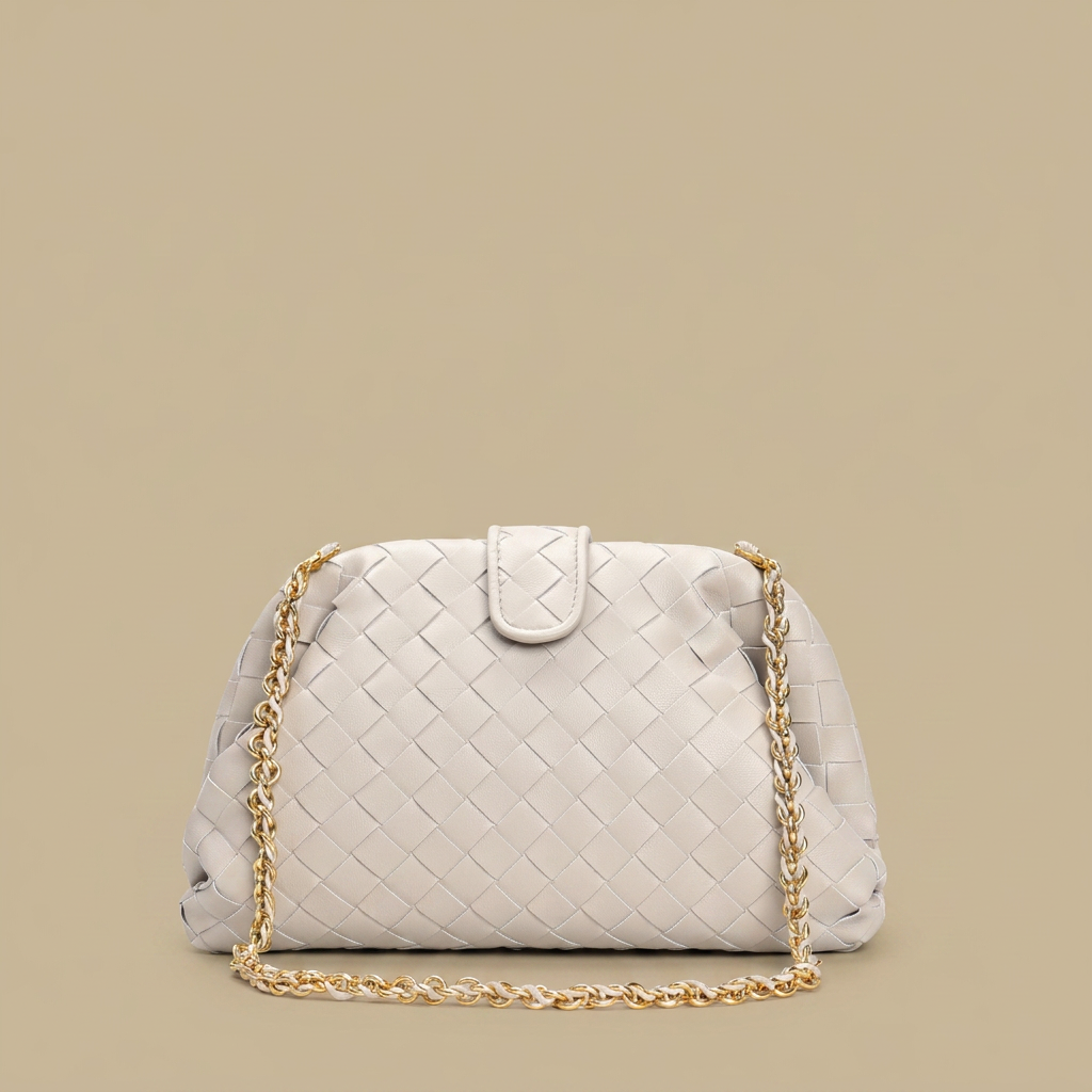 Shoulder Bag Woven Leather Chain