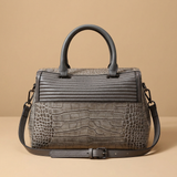 Shoulder Bag Croc Embossed Leather