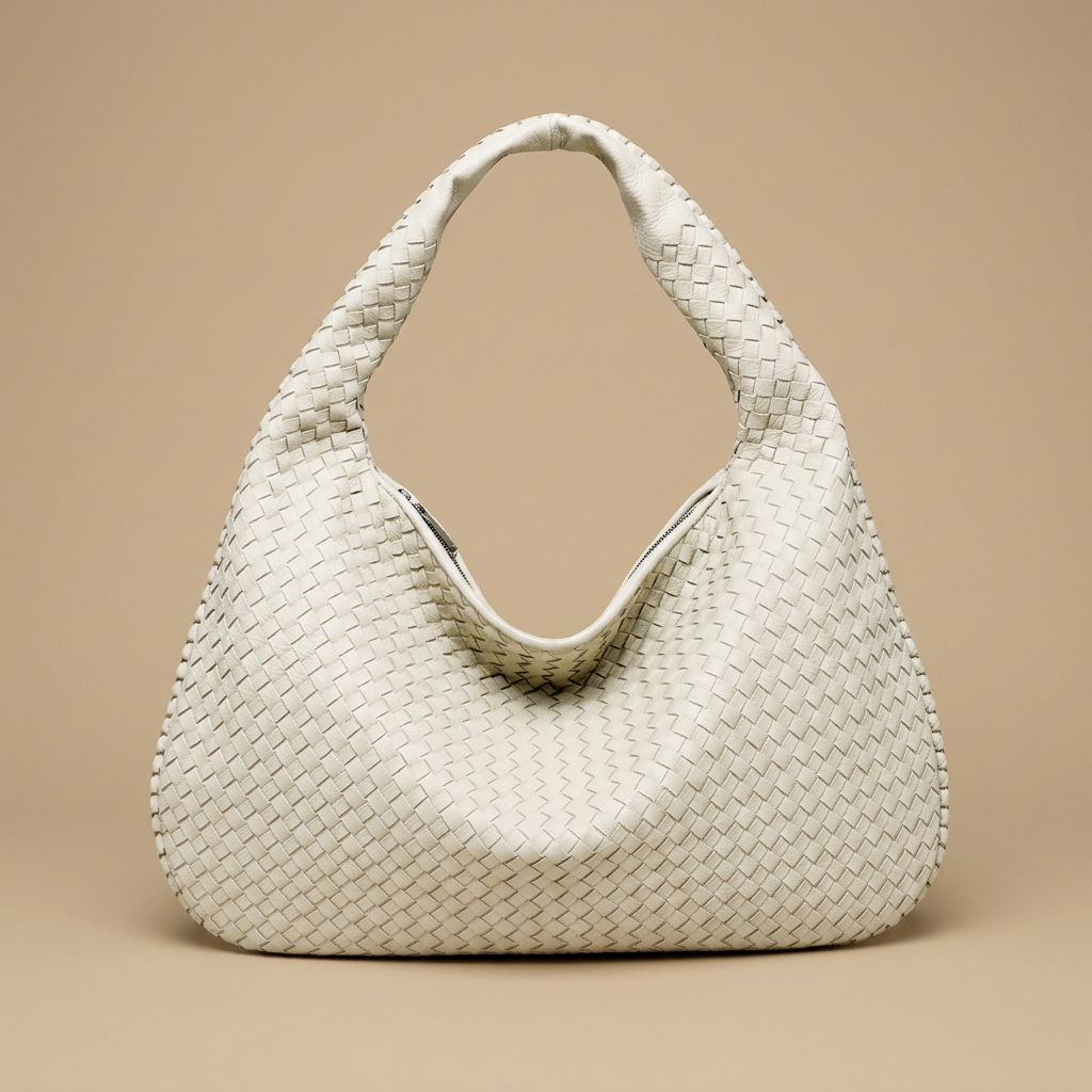 Hobo Bag Women Woven Leather Oversized Handbag