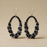 Earrings with Crystal Tassel
