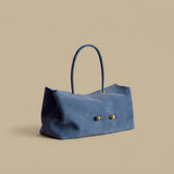 Shoulder Bag with Gold Accents