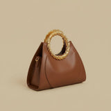 Hobo Bag with Gold Ring Handle