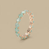 Ring with Geometric Zirconium Design
