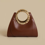 Hobo Bag with Gold Ring Handle
