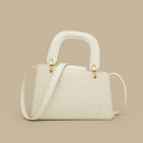 Shoulder Bag with Textured Leather