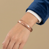 Cuff Bracelet Floral Engraved