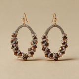 Earrings with Crystal Tassel