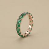 Ring with Geometric Zirconium Design