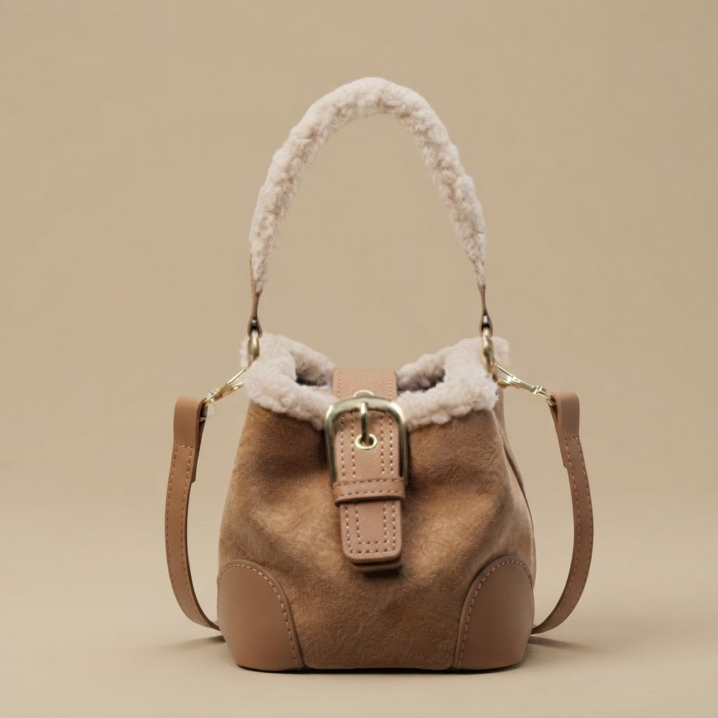 Crossbody Bag with Plush Handle