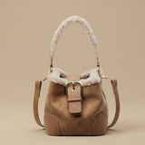Crossbody Bag with Plush Handle