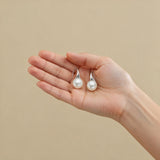 Earrings with Drop Pearl Design