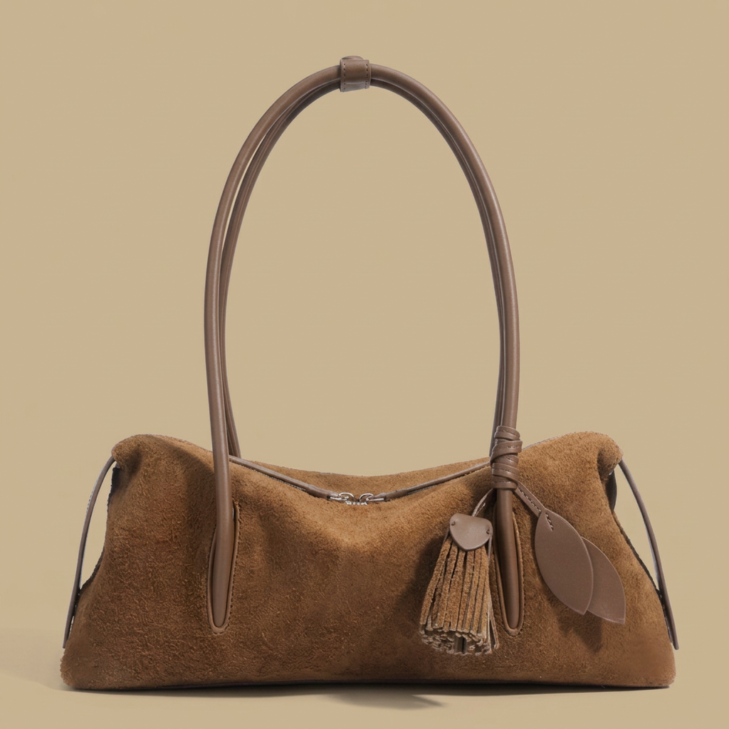 Shoulder Bag with Tassel Accent