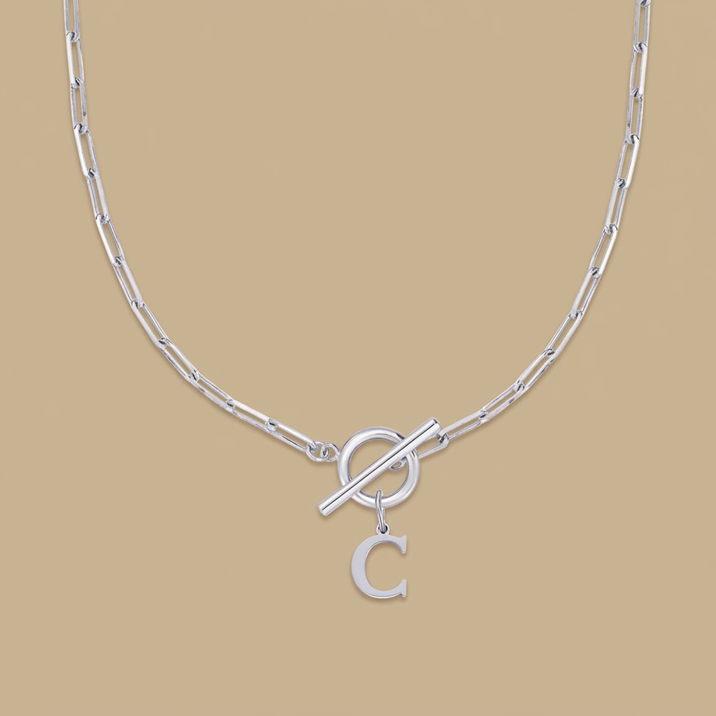 Necklace with Initial Pendant