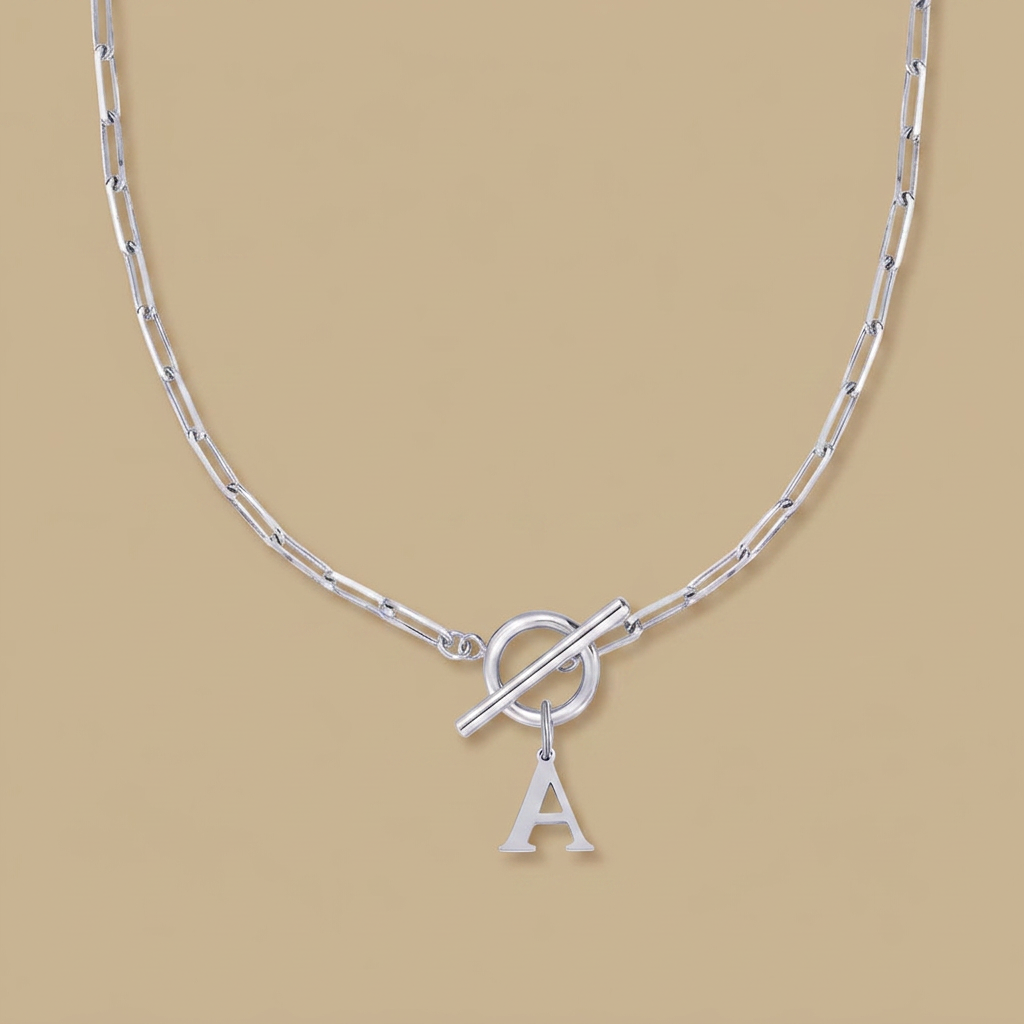 Necklace with Initial Pendant